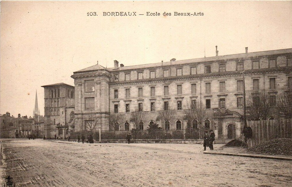 Carte postale de l'école des Beaux-Arts de Bordeaux / Source site internet de vente en ligne (vue le 04/07/2020).