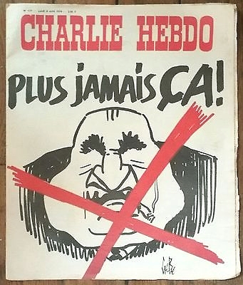 1974 : Charlie Hebdo "Plus jamais ça !"